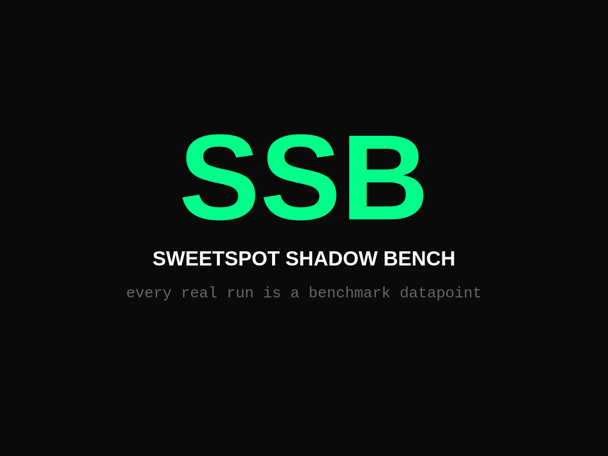 SSB, the Sweetspot Shadow Bench